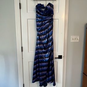 Tony Bowls sequined evening gown